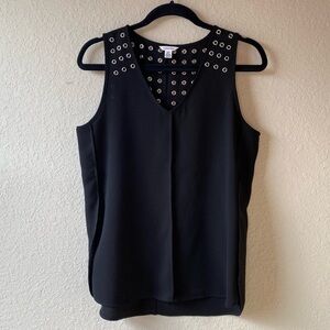 Calvin Klein Sleeveless Grommet Detail Top